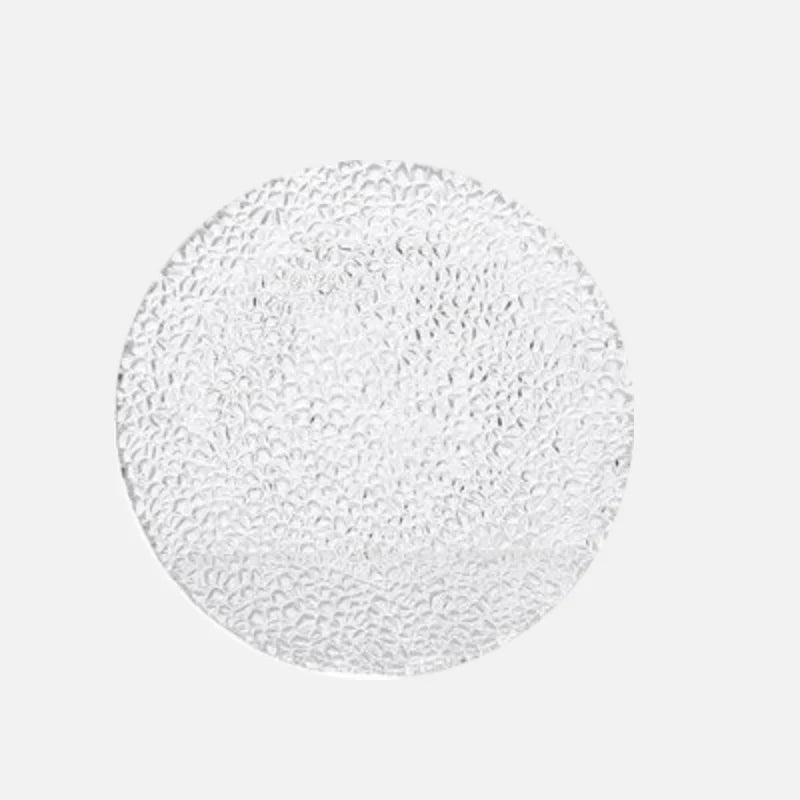 Rain-drop Embossed Glass Dinner Plates