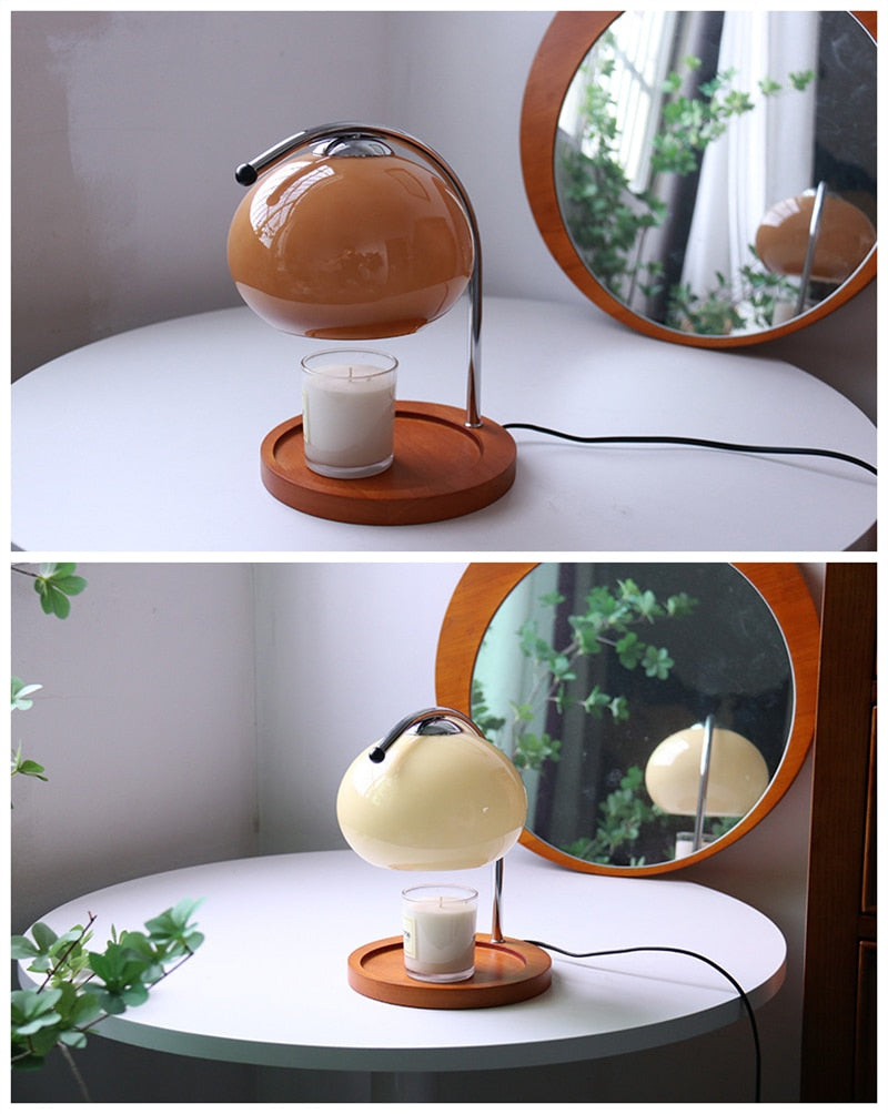 Retro Candle Warmer & Table Lamp