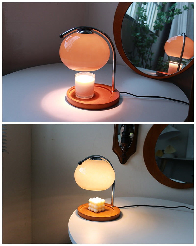 Retro Candle Warmer & Table Lamp