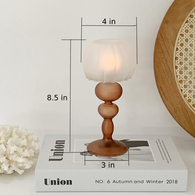 Retro Tulip Glass Candle Holder