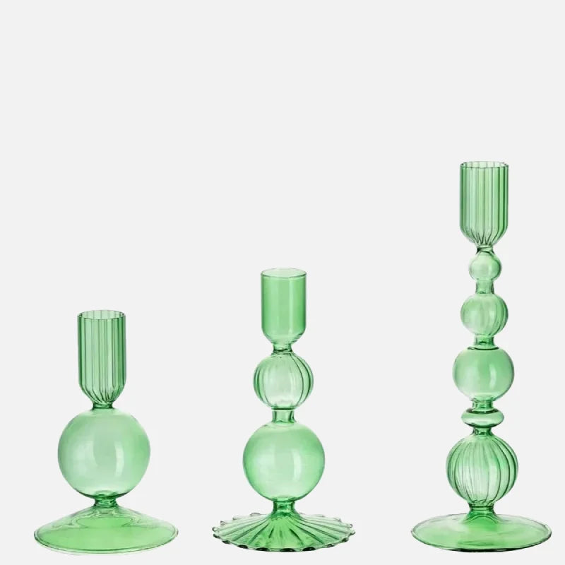 Amora Glow Glass Candle Holder Set