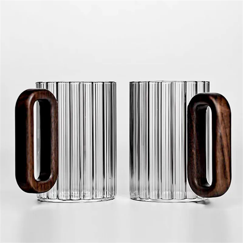 Walnut Loop Glass Coffee Mug