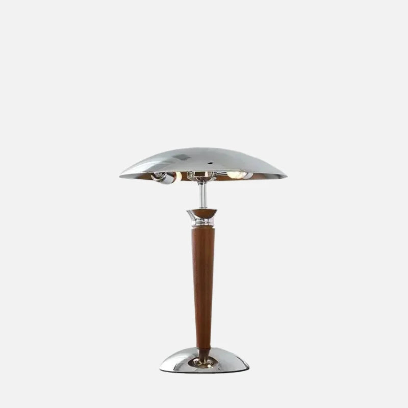 Polaris Wood & Chrome Desk Lamp