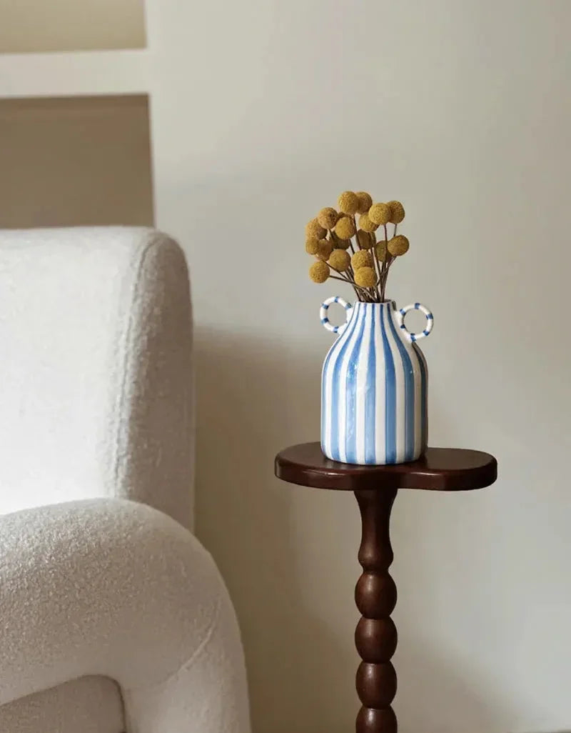 Stripe Loop Ceramic Vase