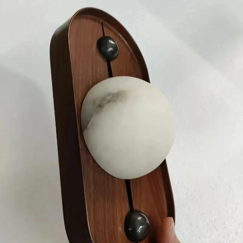 Soluna Sculpted Marble Wall Lamp
