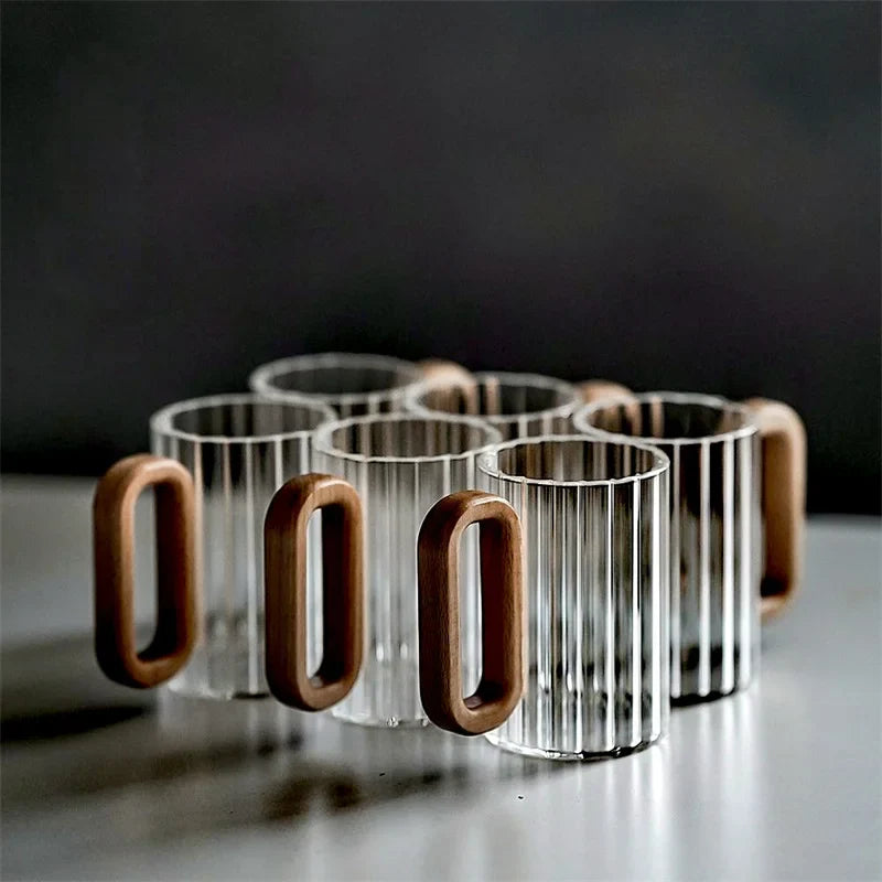 Walnut Loop Glass Coffee Mug