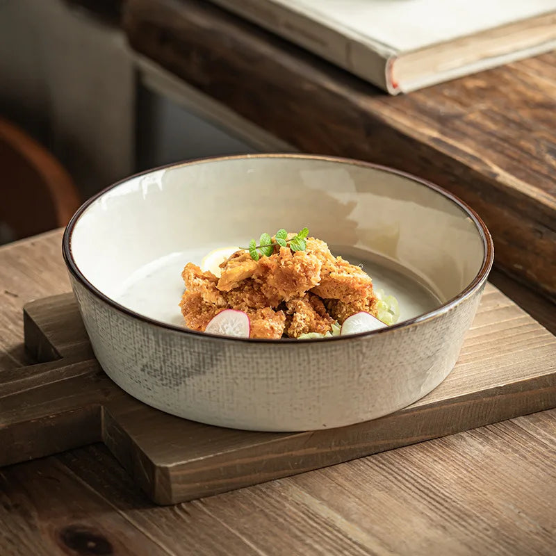 Vintage Ceramic Deep Dish Bowl