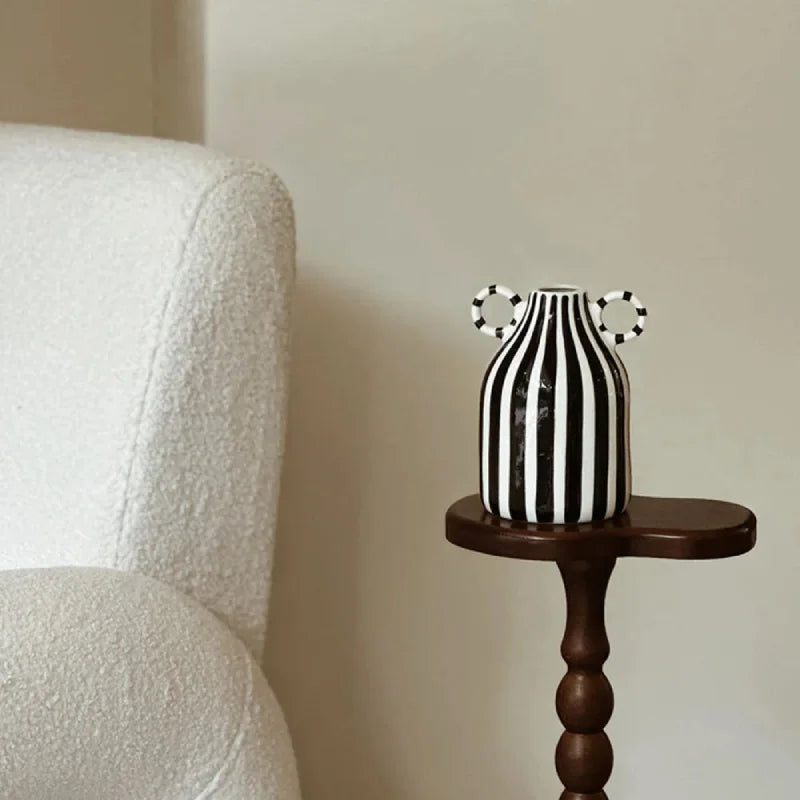 Stripe Loop Ceramic Vase