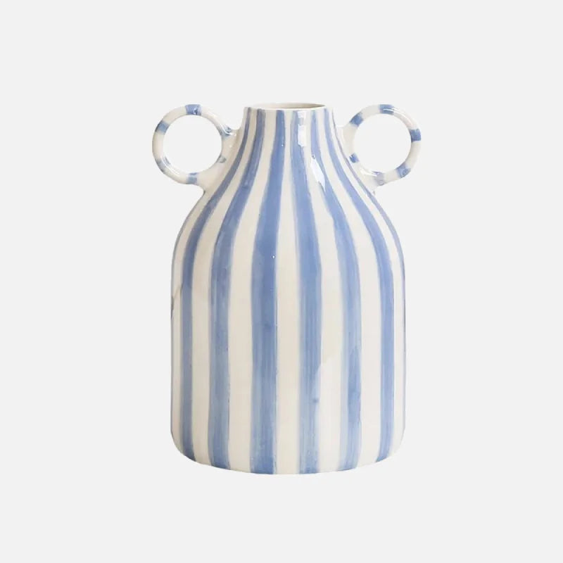 Stripe Loop Ceramic Vase