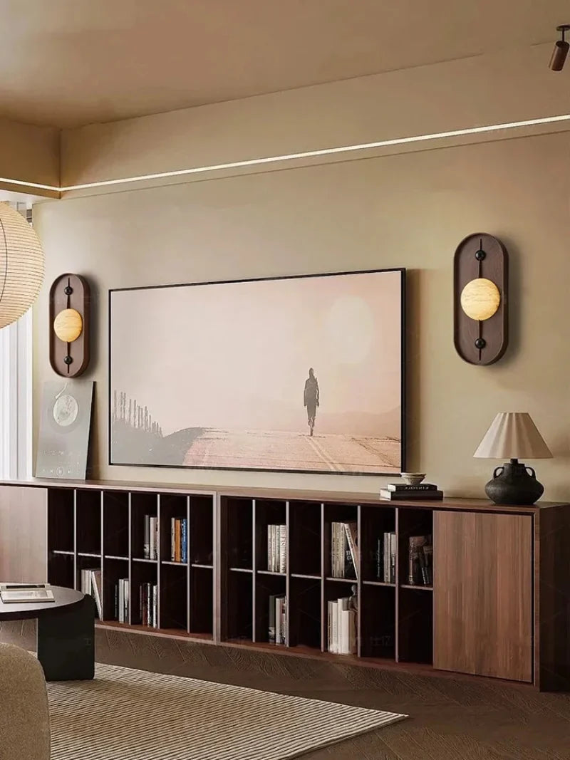 Soluna Sculpted Marble Wall Lamp