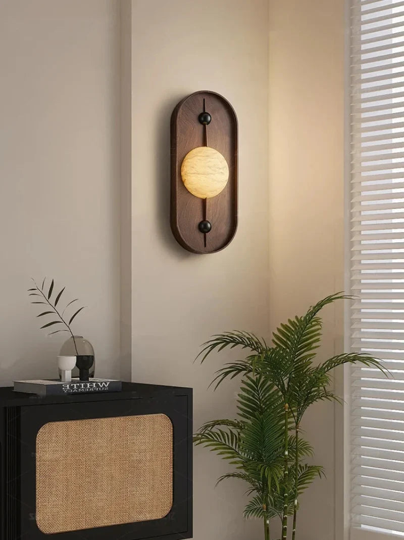 Soluna Sculpted Marble Wall Lamp