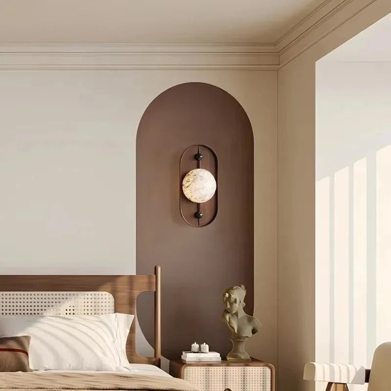 Soluna Sculpted Marble Wall Lamp