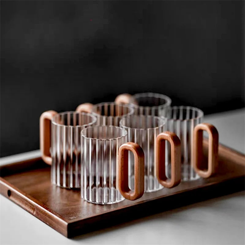 Walnut Loop Glass Coffee Mug