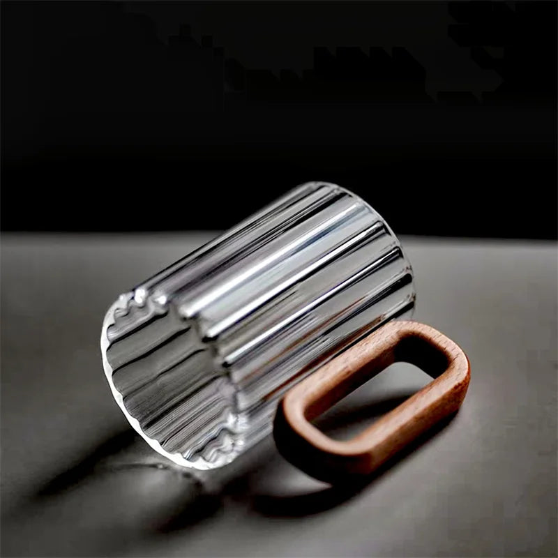 Walnut Loop Glass Coffee Mug