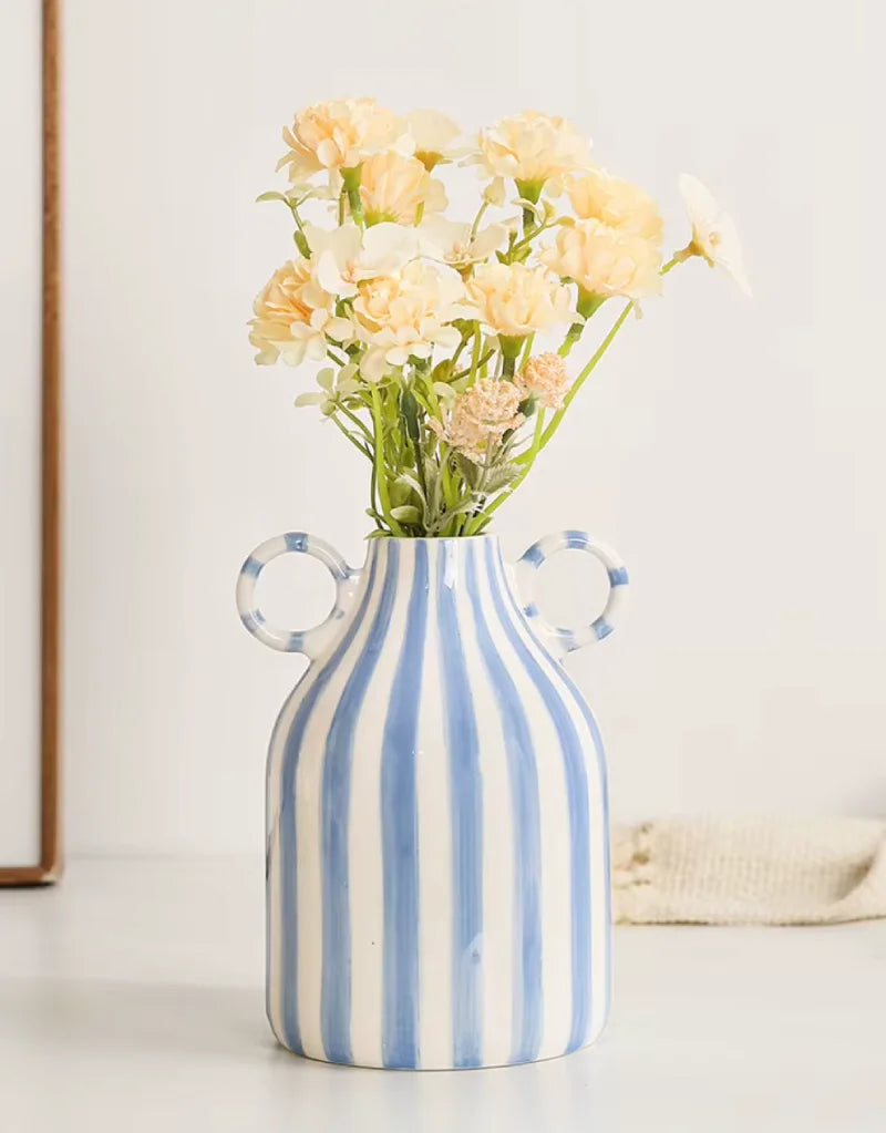 Stripe Loop Ceramic Vase