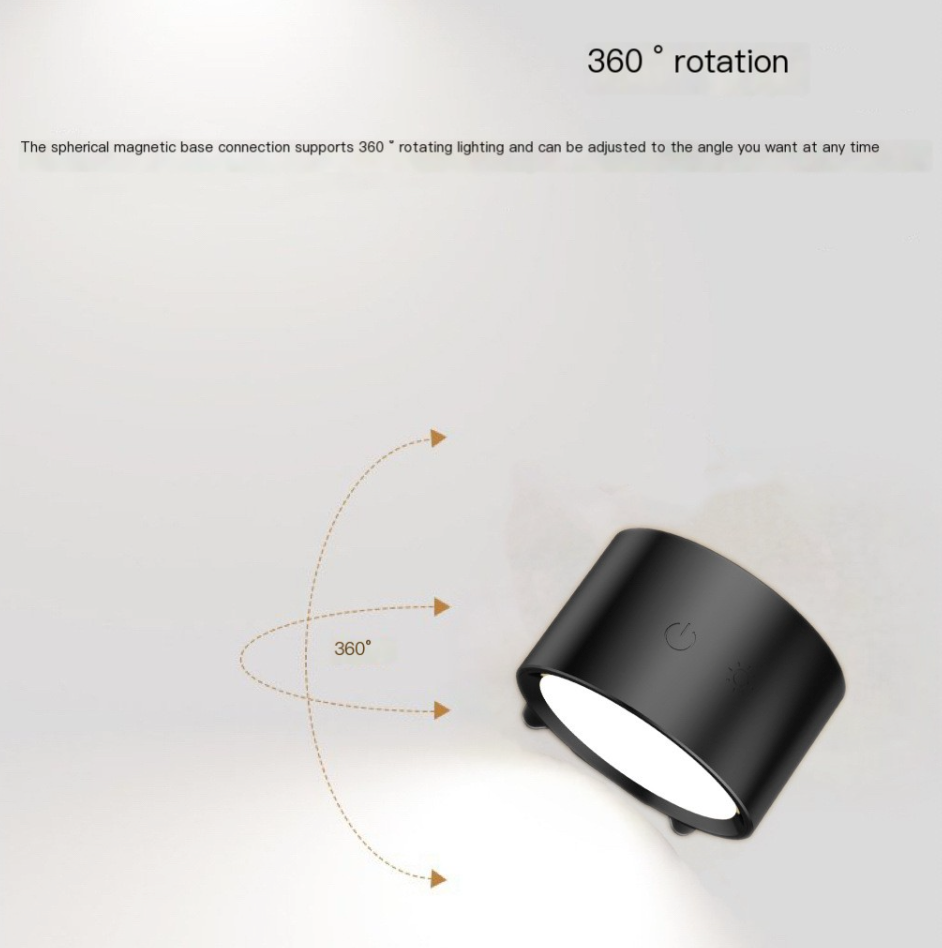 MagnoGlow LED Wall Lamp – Rechargeable, Detachable, Stick-On & Remote-Controlled