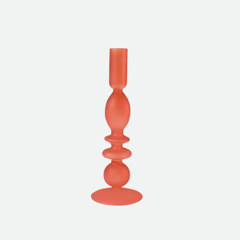 Spice Frosted Glass Candle Holders