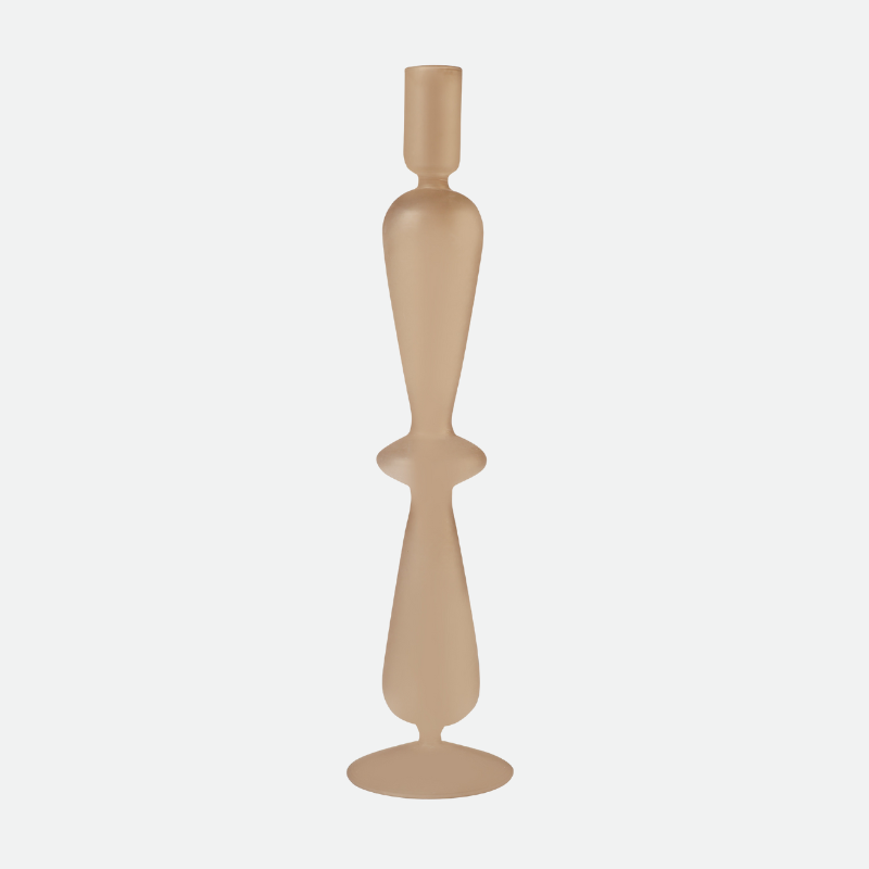 Spice Frosted Glass Candle Holders