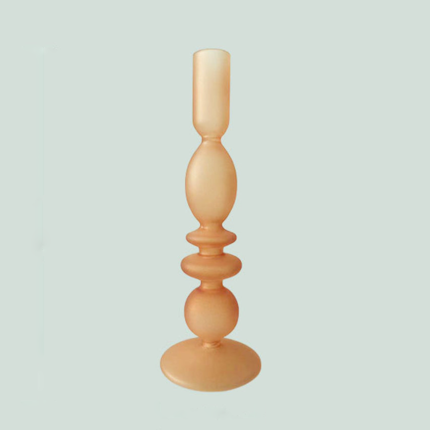 Spice Frosted Glass Candle Holders