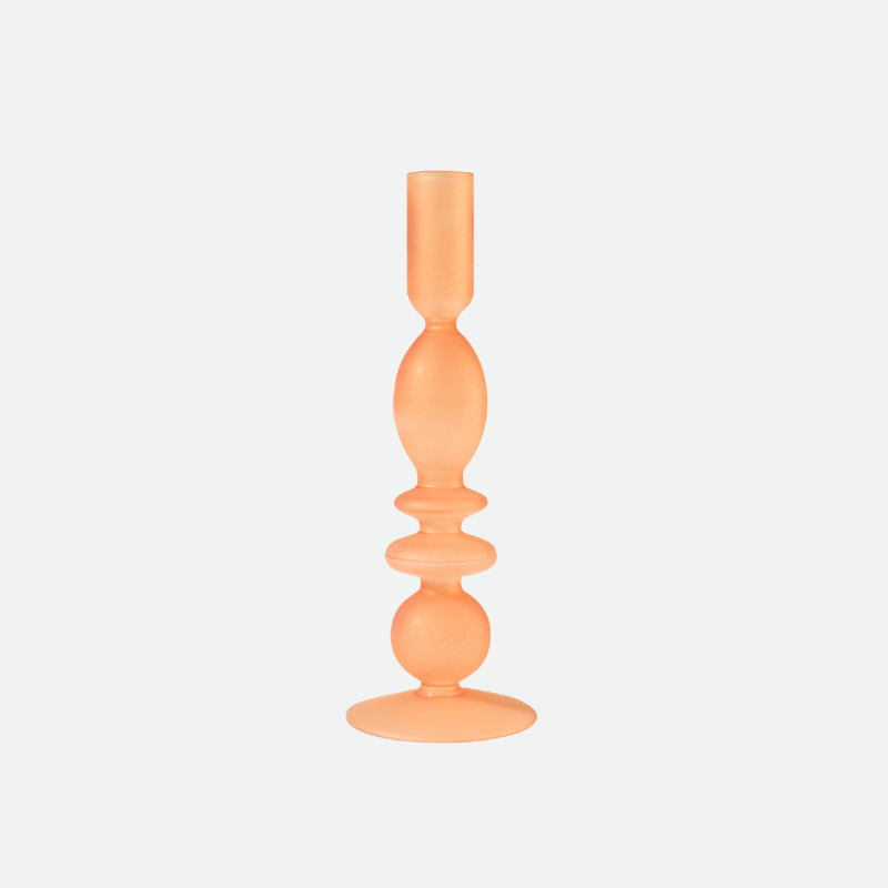 Spice Frosted Glass Candle Holders