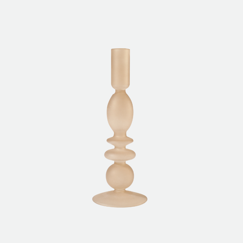 Spice Frosted Glass Candle Holders