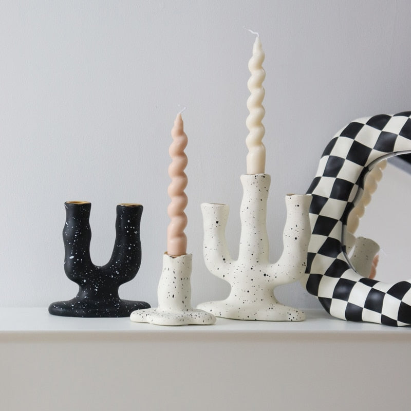 Spotted Resin Candle Holder