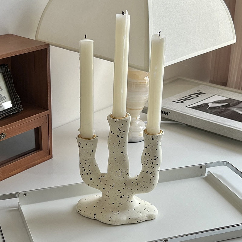 Spotted Resin Candle Holder