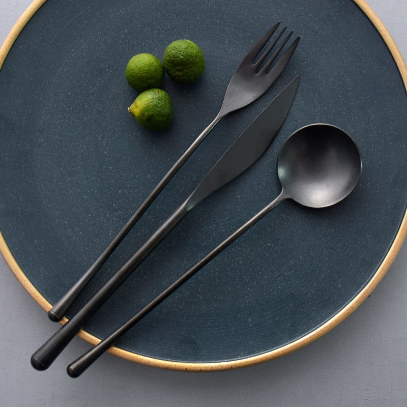 Stein Black Finish Stainless Steel Flatware