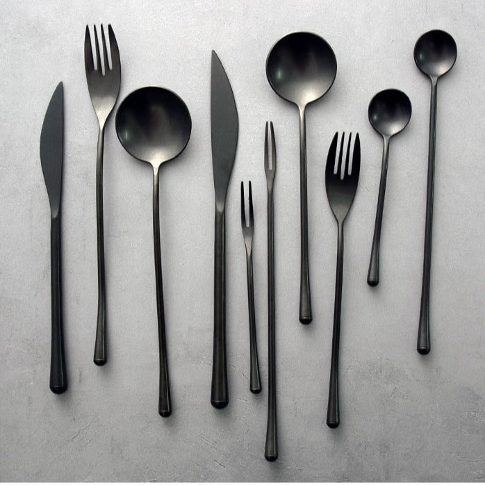 Stein Black Finish Stainless Steel Flatware