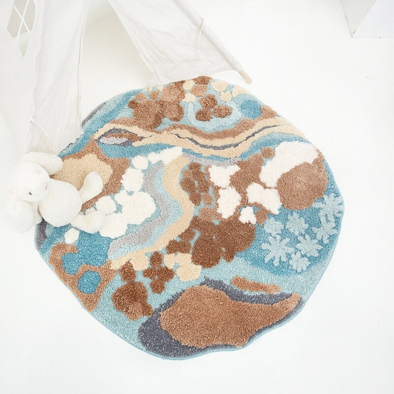 Still Lake 3D Pattern Round Rug