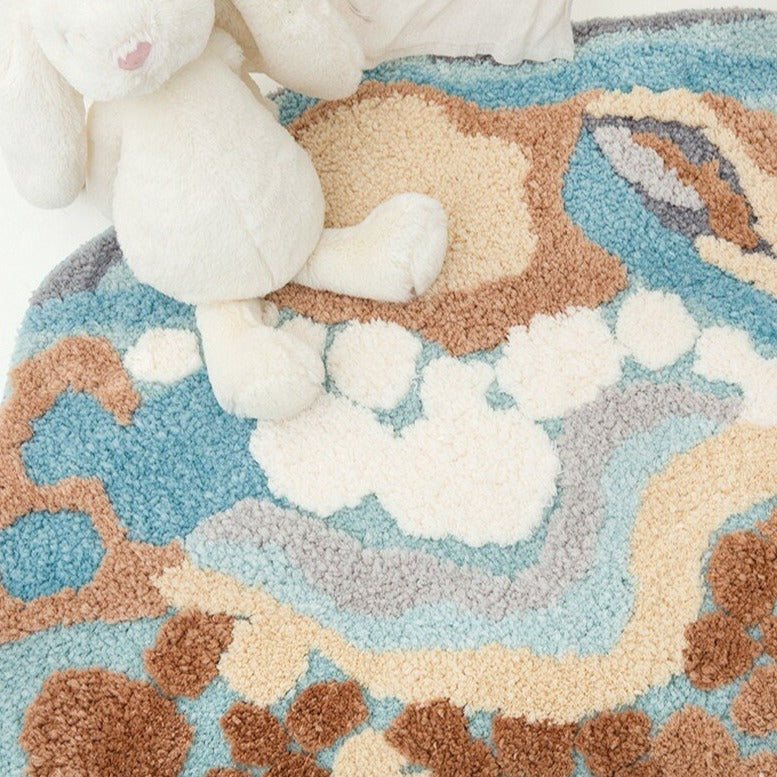 Still Lake 3D Pattern Round Rug