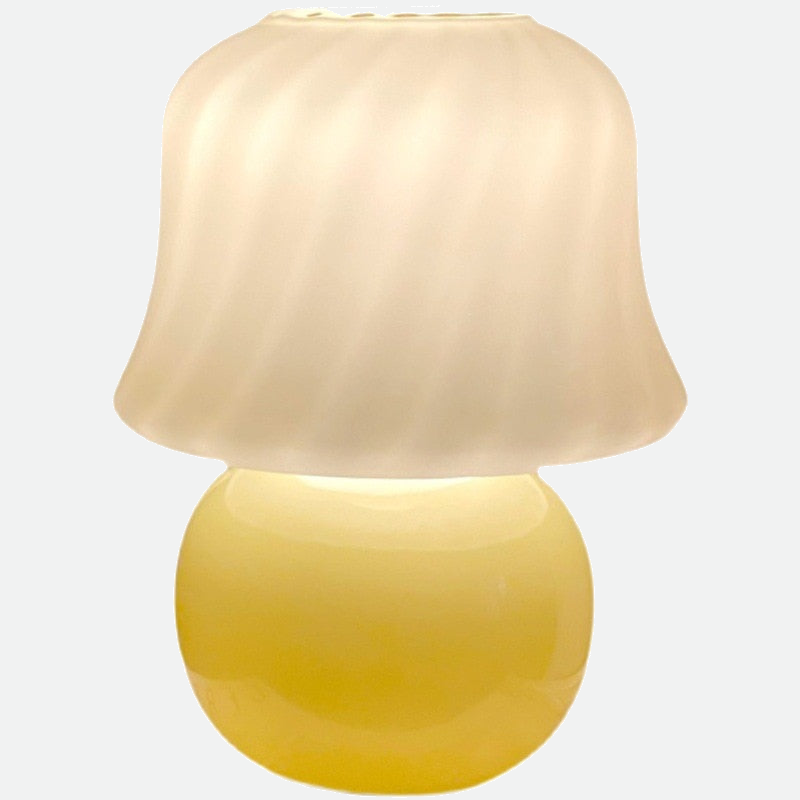 TinTin Mushroom Vintage Glass Table Lamp