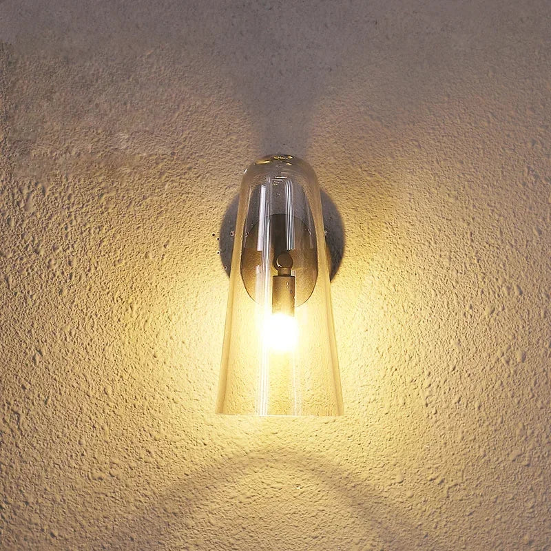 Verdant Glow Glass Wall Sconce