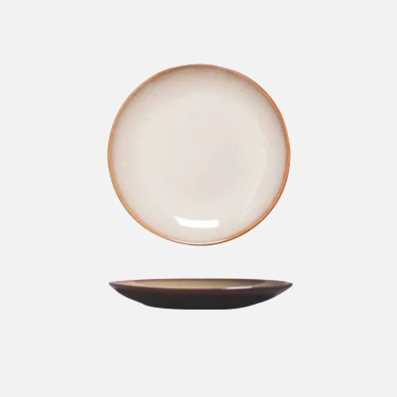 Vibrant Glaze Ceramic Shallow Plate