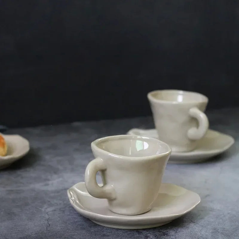 Wabi Harmony Ceramic Cup & Saucer Set