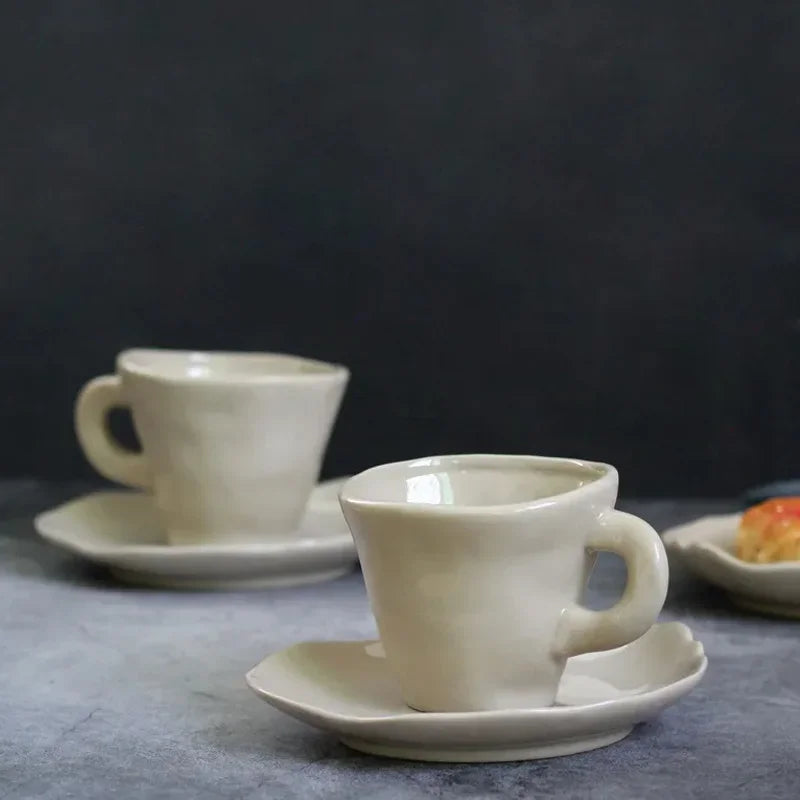 Wabi Harmony Ceramic Cup & Saucer Set