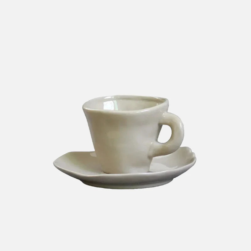 Wabi Harmony Ceramic Cup & Saucer Set