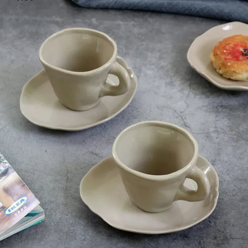 Wabi Harmony Ceramic Cup & Saucer Set