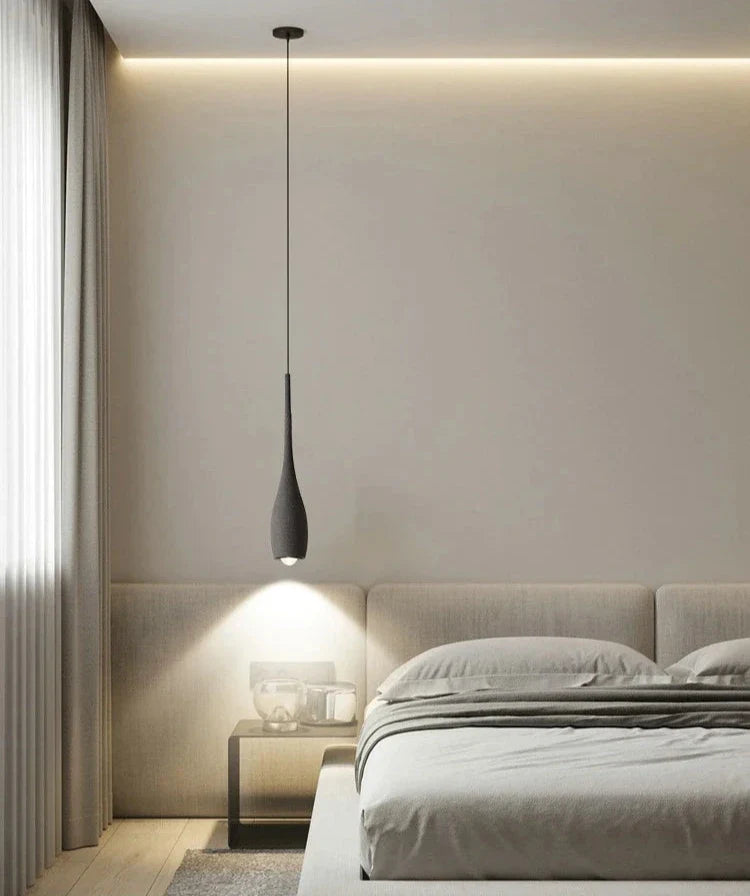 Sculpted Stone Pendant Light
