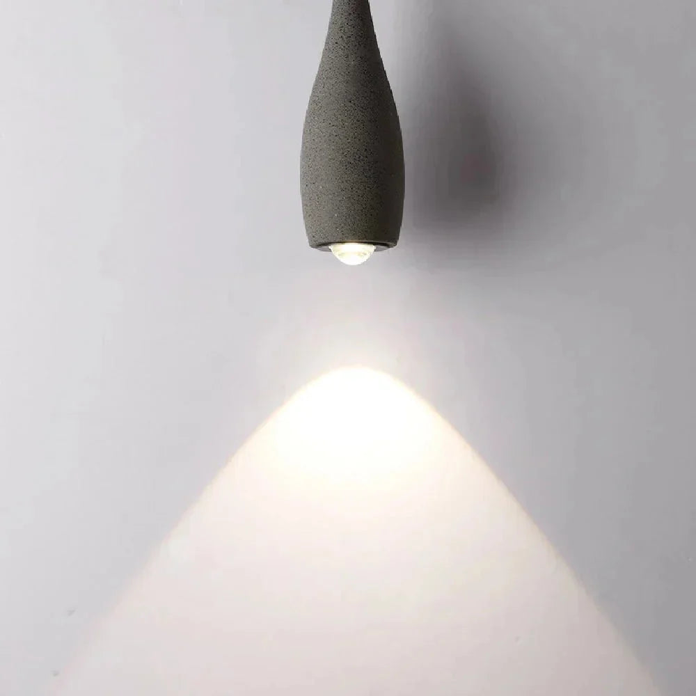 Sculpted Stone Pendant Light