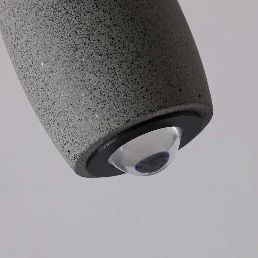 Sculpted Stone Pendant Light