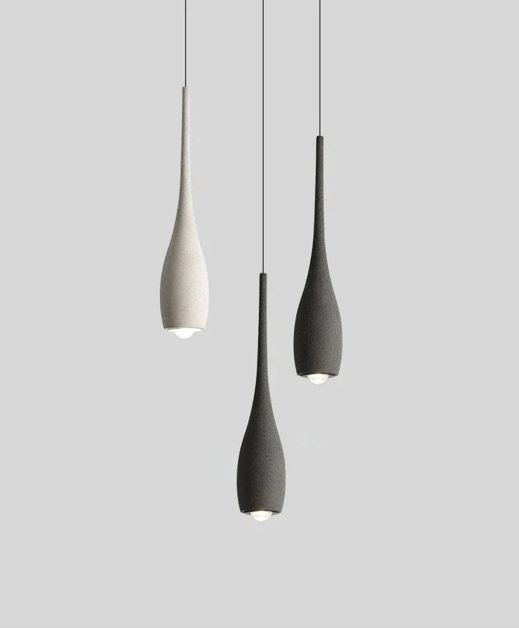 Sculpted Stone Pendant Light