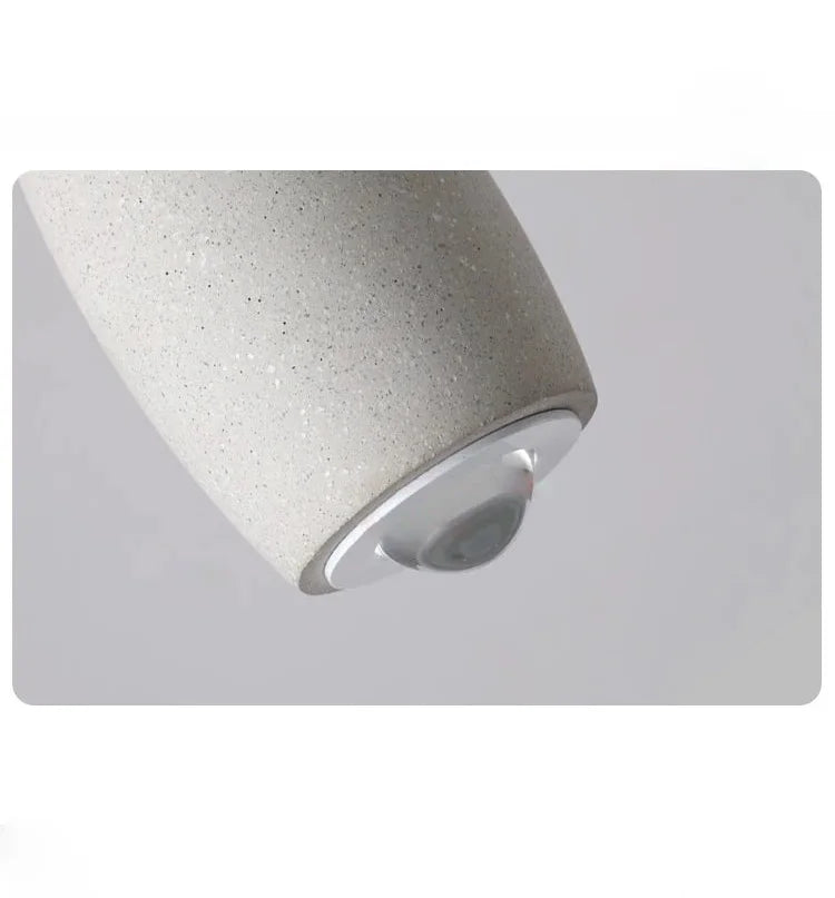 Sculpted Stone Pendant Light