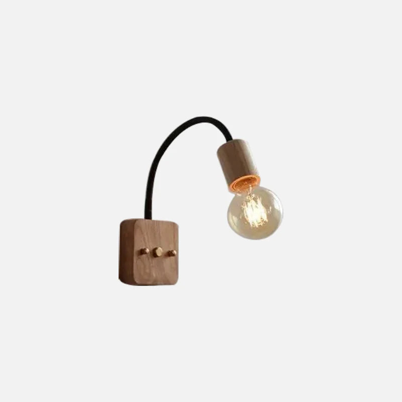 Walnut Wood Adjustable Wall Lamp