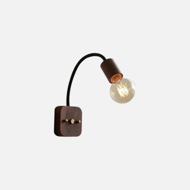 Walnut Wood Adjustable Wall Lamp