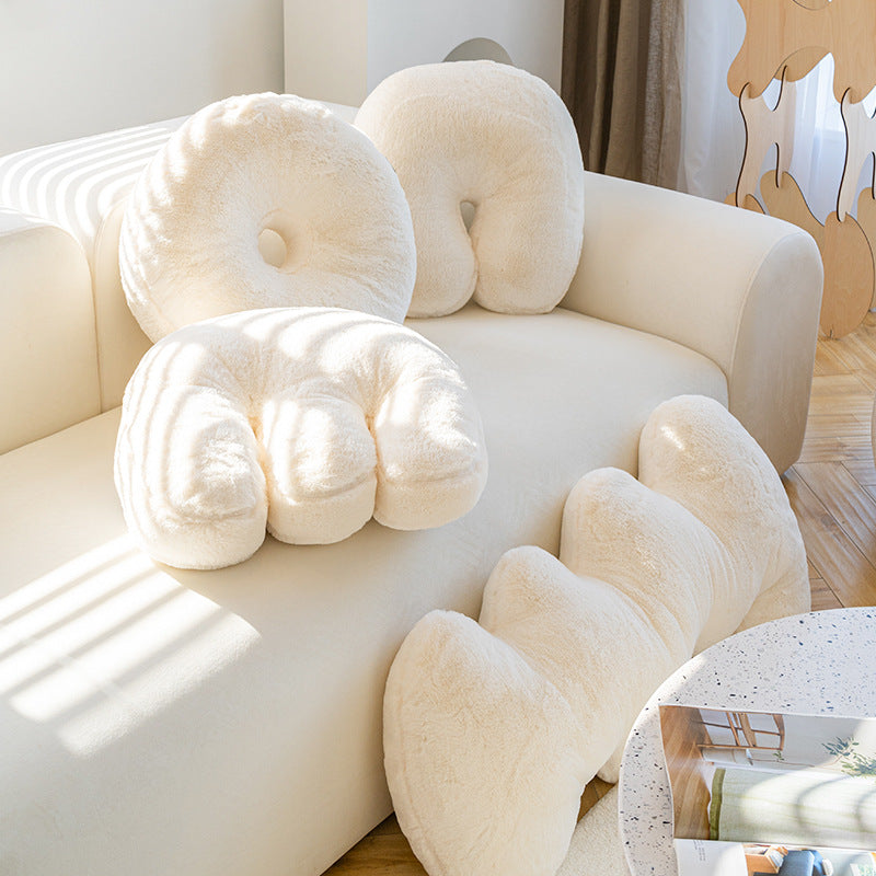 Wave & Plush White Pillows