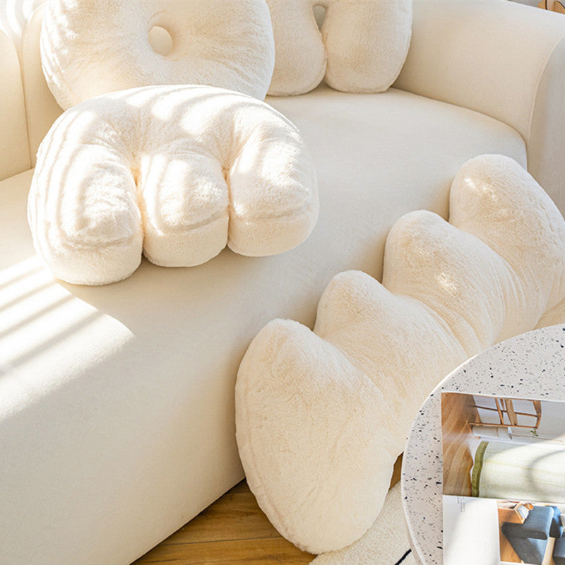 Wave & Plush White Pillows