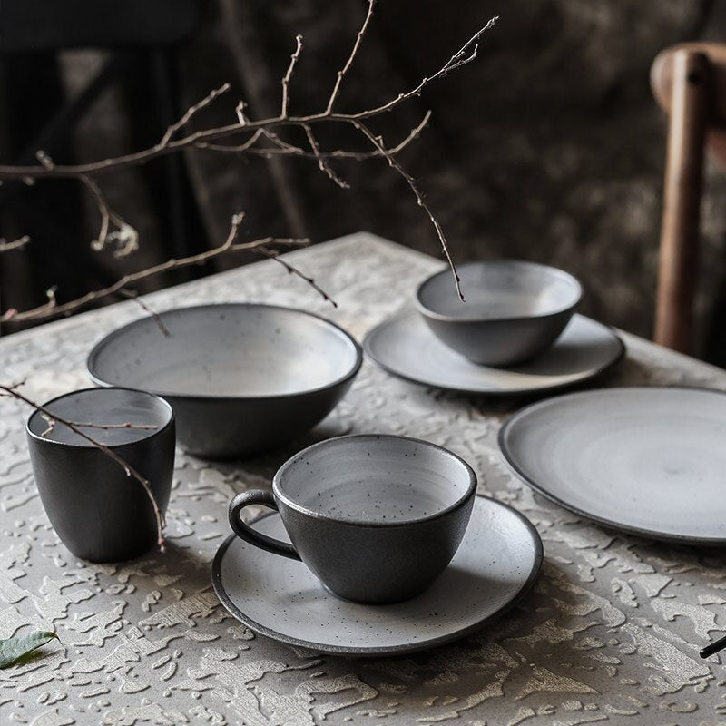 Whipped Pebble Bowl & Platter Set