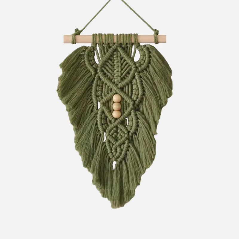 Willow Weave Macramé Leaf Wall Tapestry