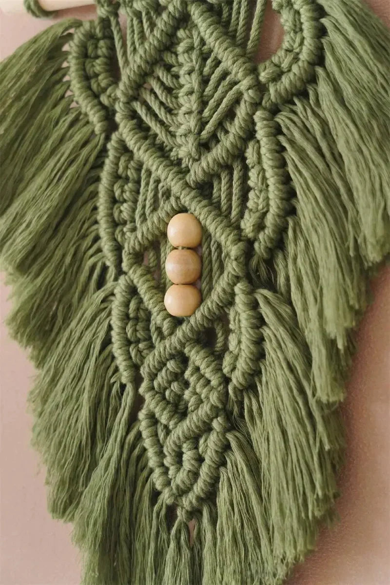 Willow Weave Macramé Leaf Wall Tapestry
